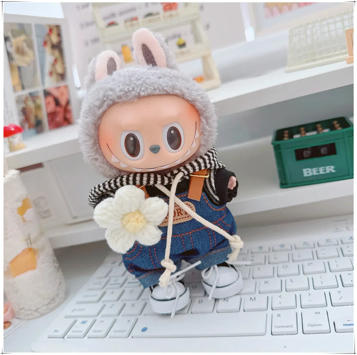 Labubu Denim Hoodie Outfit Set