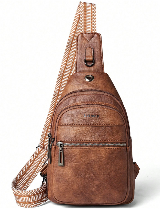 LATMAP Vegan Leather Sling Bag
