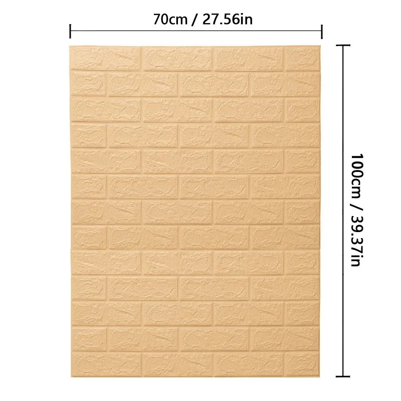 3D Brick Pattern Wall Stickers