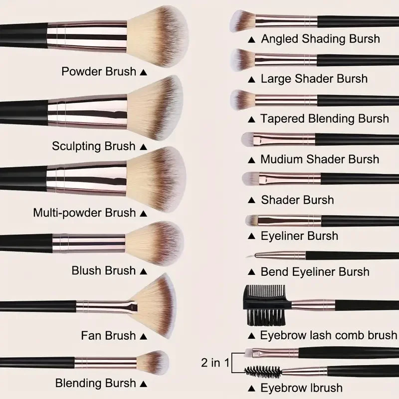 3-20PCS Professional Makeup Brush Set