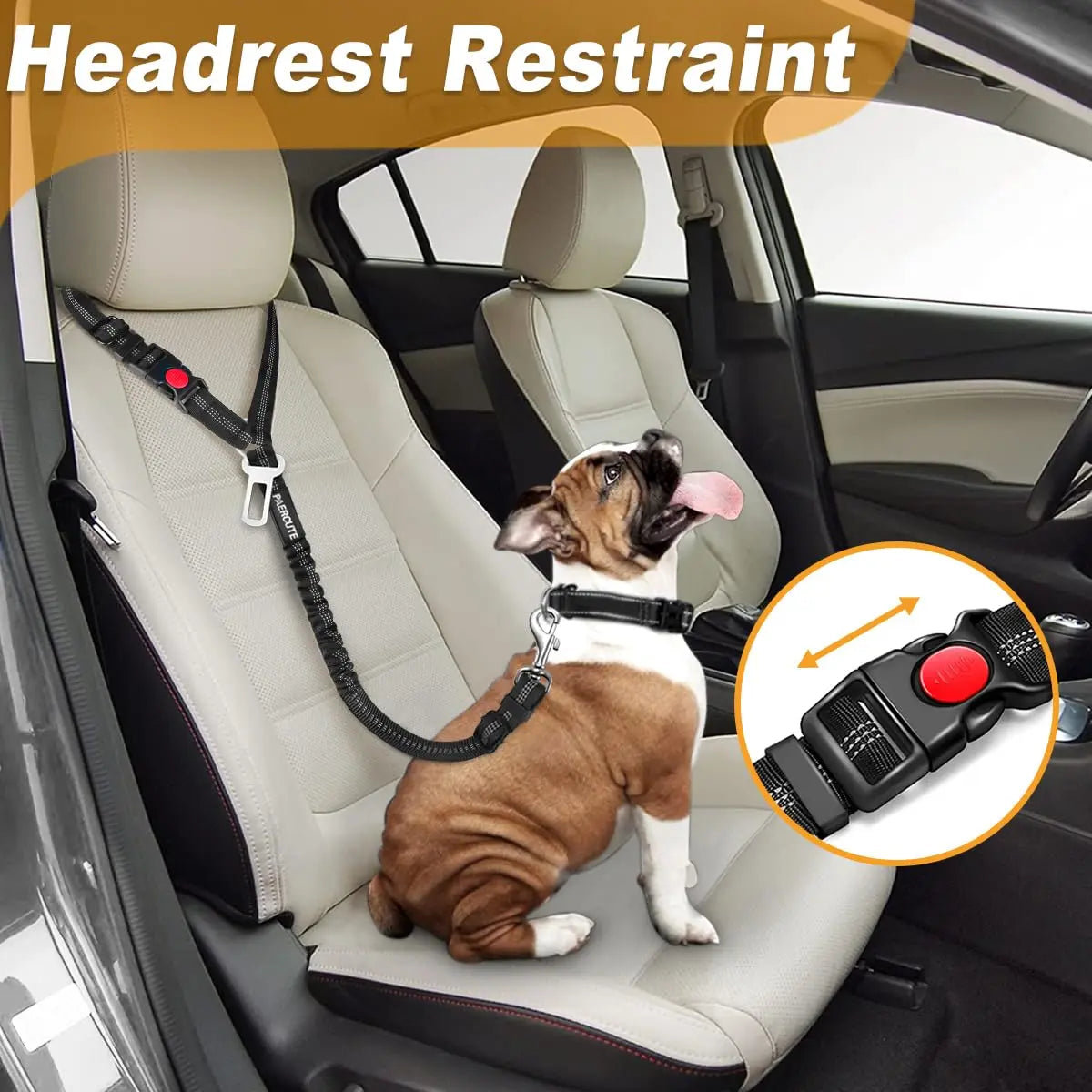 HOBBAGGO 2-in-1 Dog Harness Seatbelt