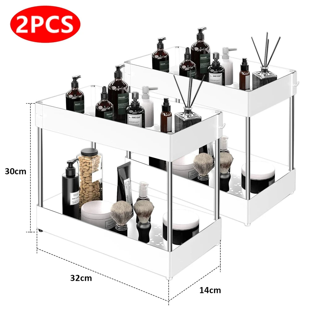 2-Tier Under Sink Sliding Organizer