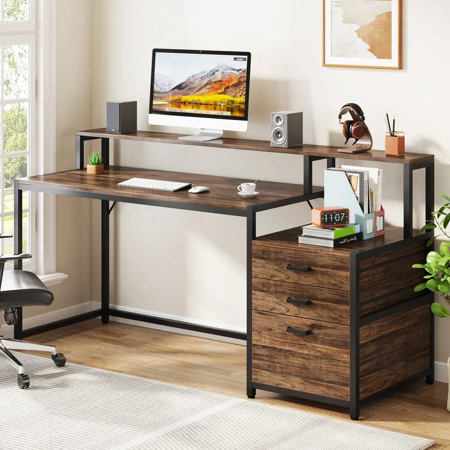 Tribesigns 63 Inch Computer Desk