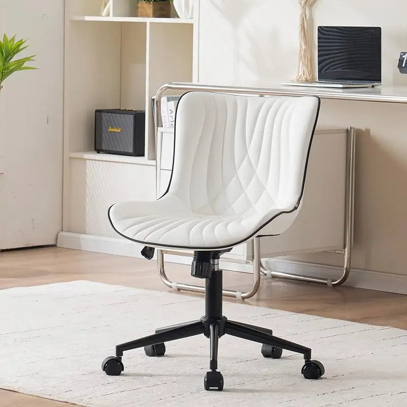 Modern Armless PU Office Chair