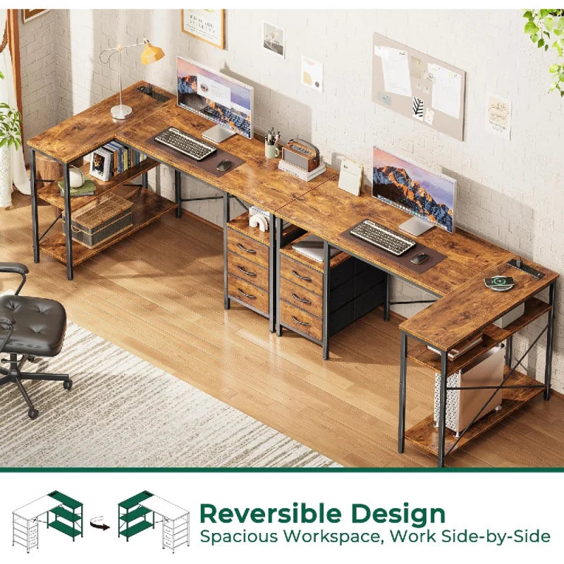 47-Inch L-Shaped Office Desk