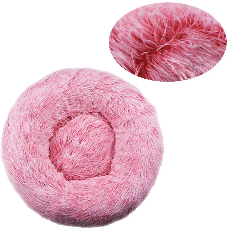 Plush Round Winter Pet Bed