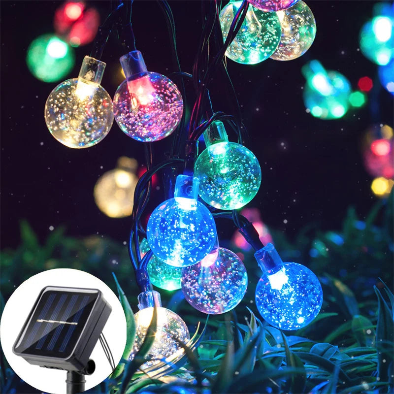 Solar LED Bubble String Lights