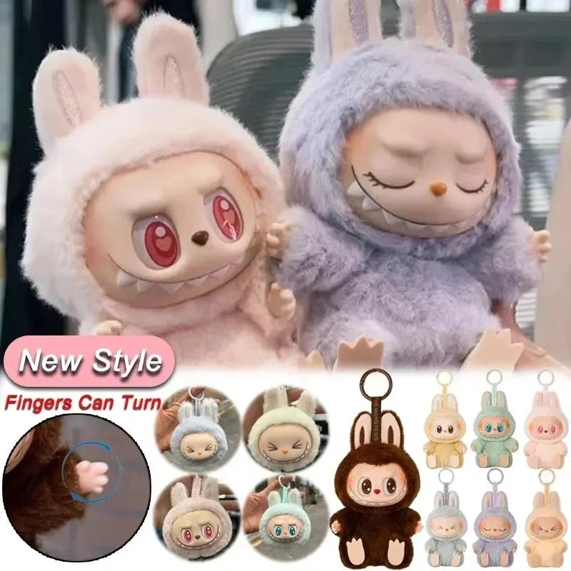 Labubu Have A Seat Flocking Keychain