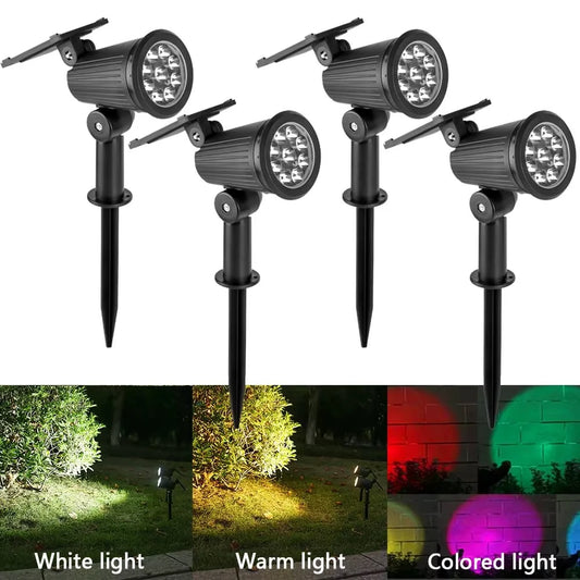 9 LED Solar Garden Spotlights