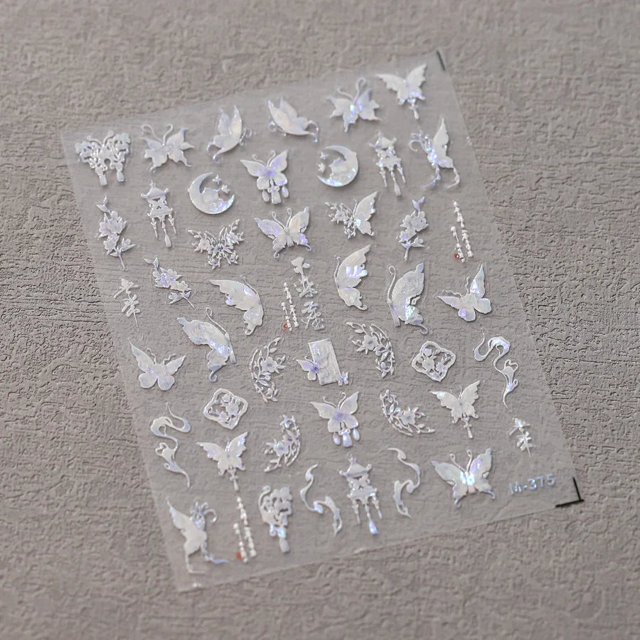 5D Spider Web Nail Sticker