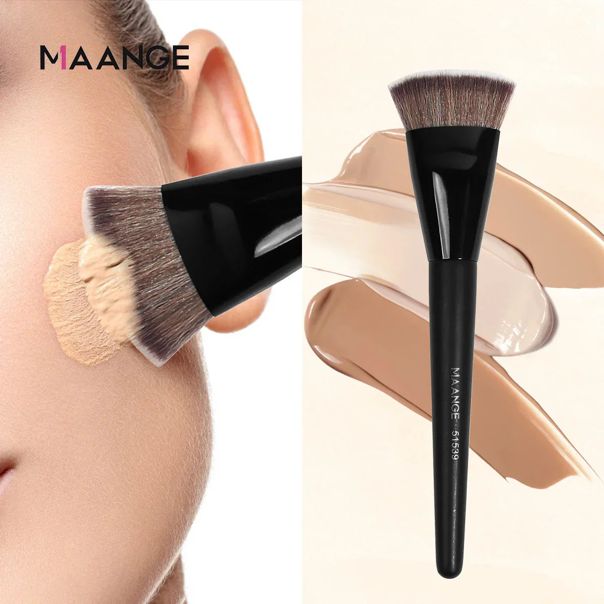 MAANGE Flat Round Foundation Brush