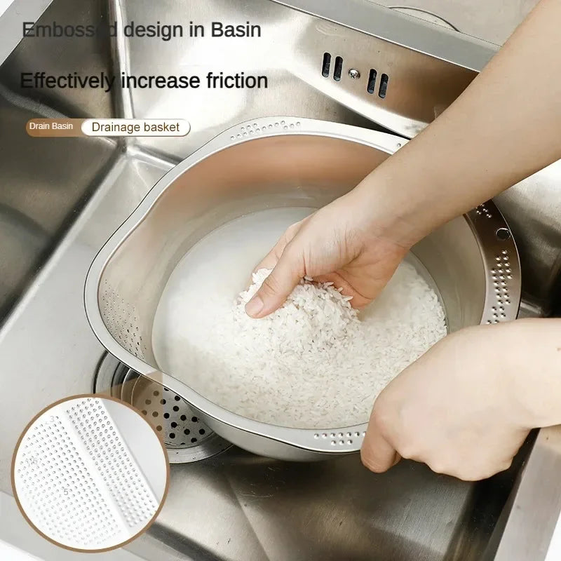 304 Stainless Steel Rice Washer Bowl
