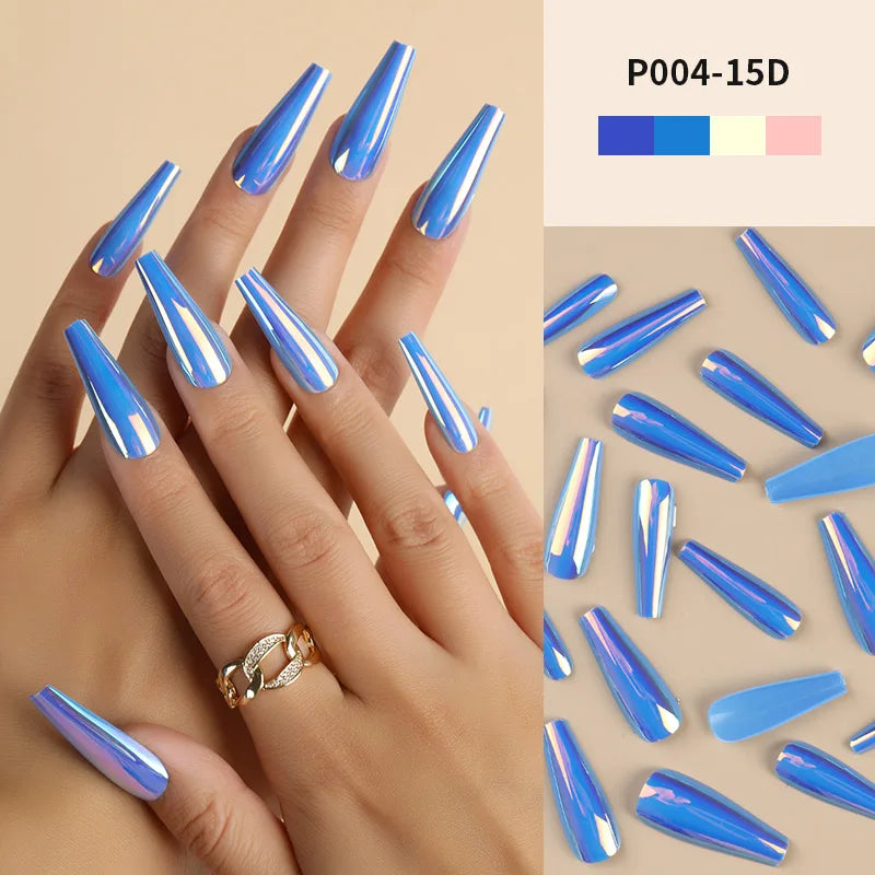 24PCS Mirror Effect Press-On Nails