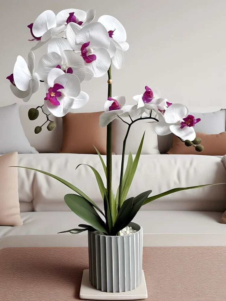 Flower Elegant Faux Orchid Bonsai