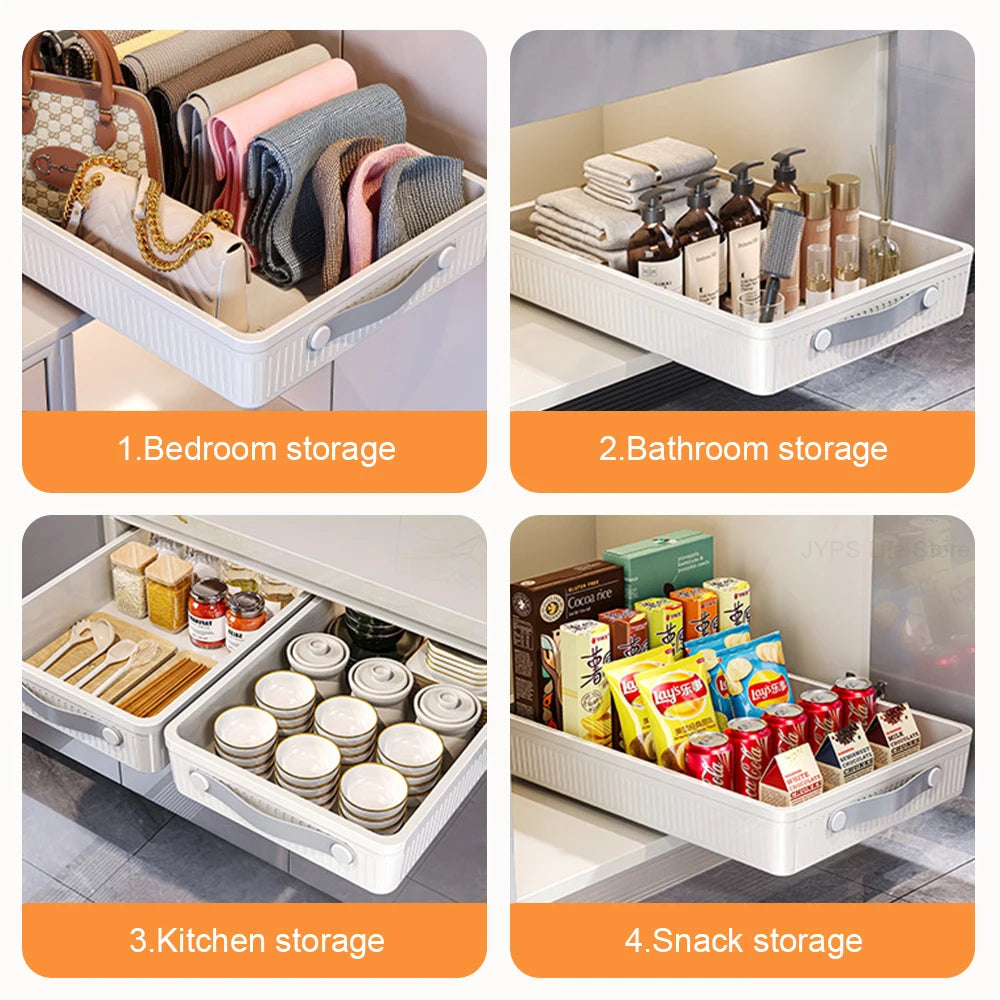 2PCS Sliding Kitchen Shelf Organizer