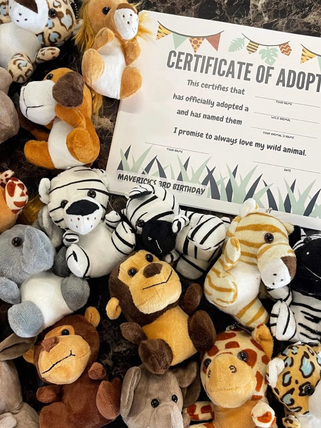 Mini Safari Plush Animals Bulk