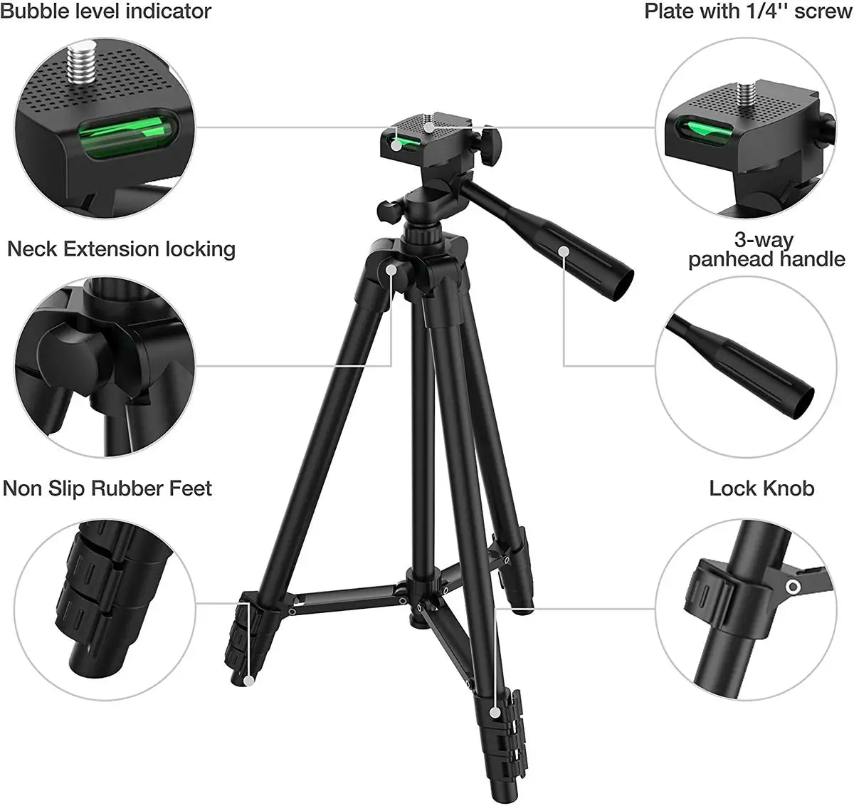 Lightweight 103cm Camera Tripod Stand