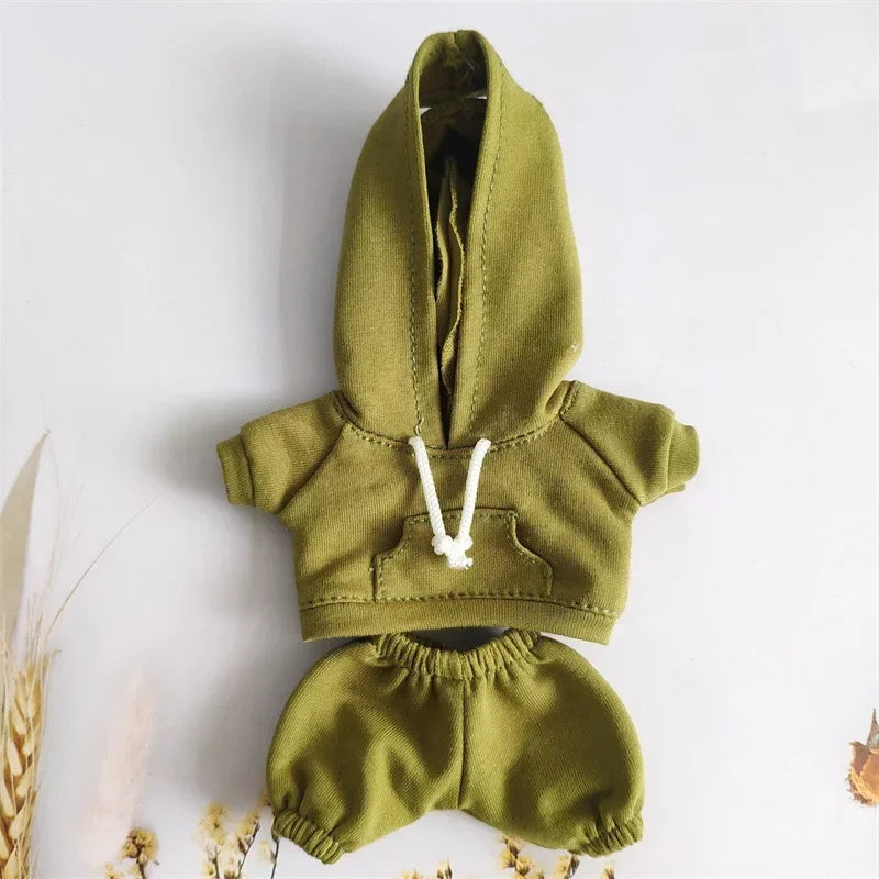 17cm Labubu Hoodie Outfit Set