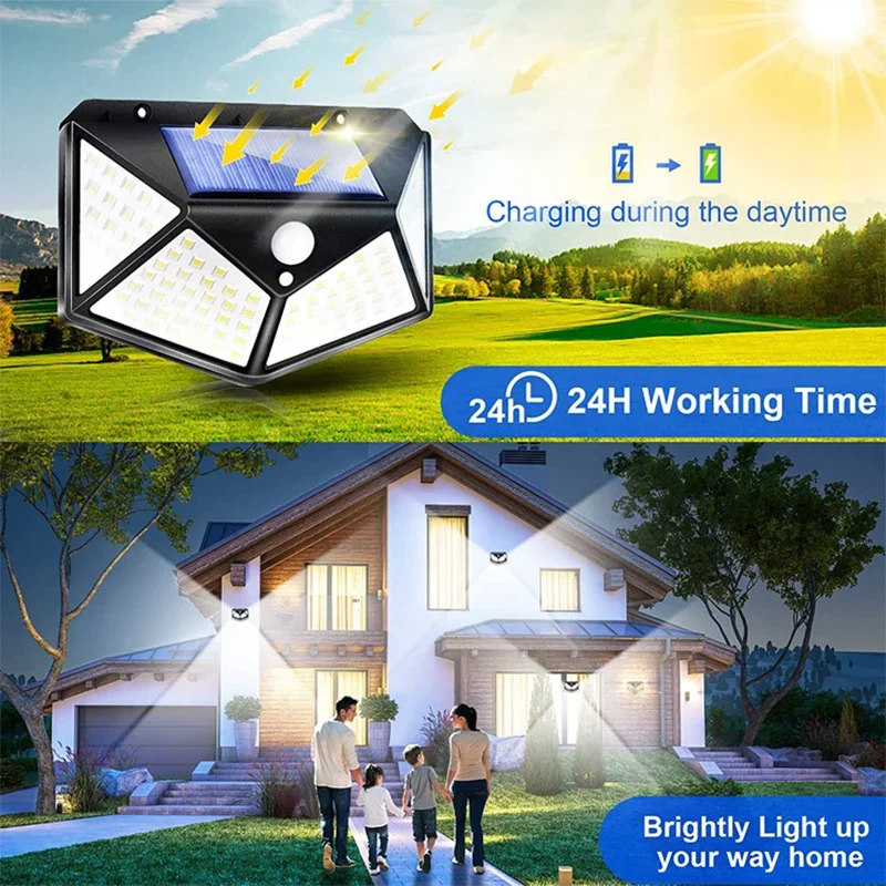 ESMARTER Solar Motion Sensor Wall Lights