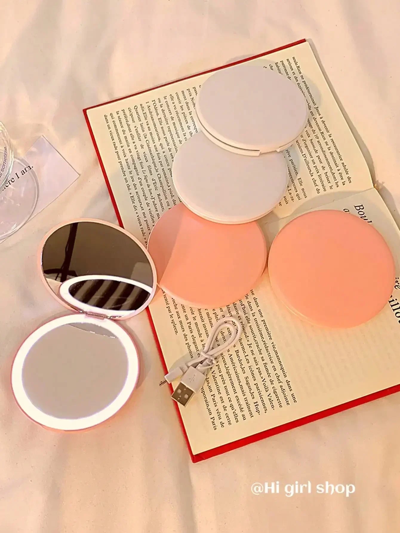 LED Foldable Pocket Makeup Mirror
