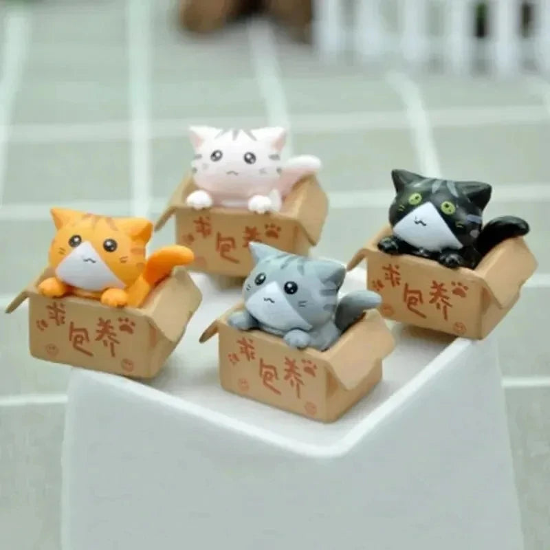 Mini Cat Figurines Home Decor