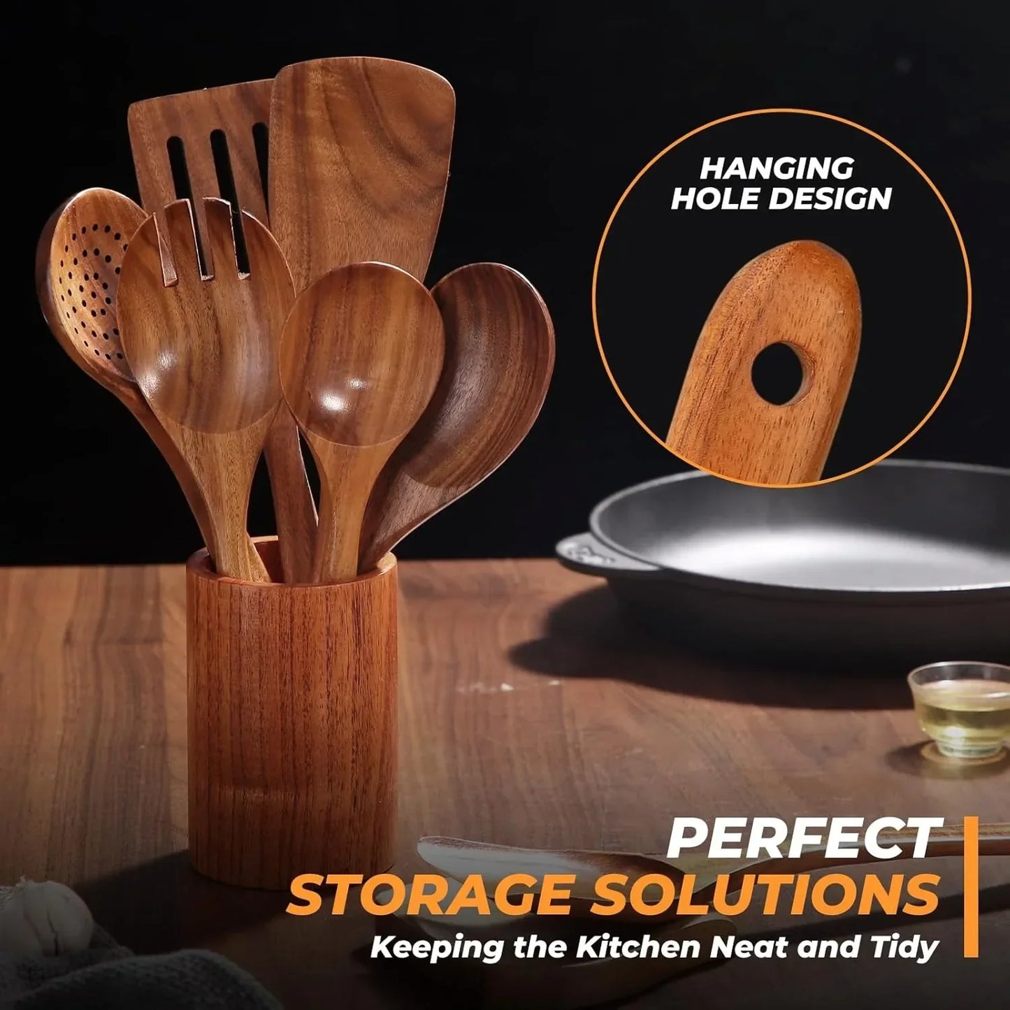 Nonstick Safe Wooden Spatulas