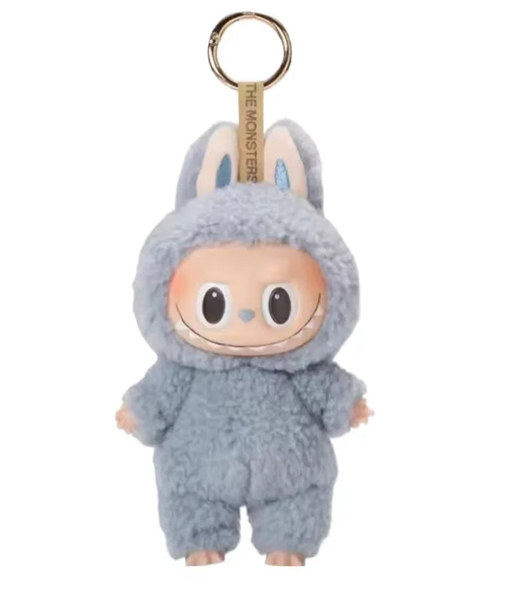 Labubu Have A Seat Flocking Keychain