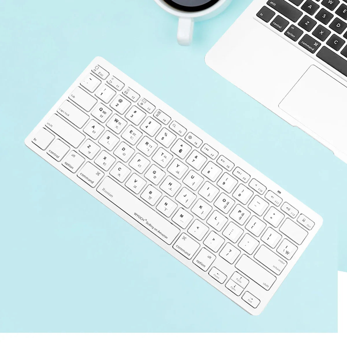 3pcs Multilingual Keyboard Stickers