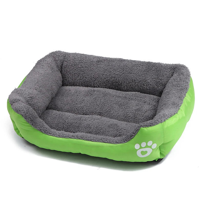 Large Square Plush Dog Bed