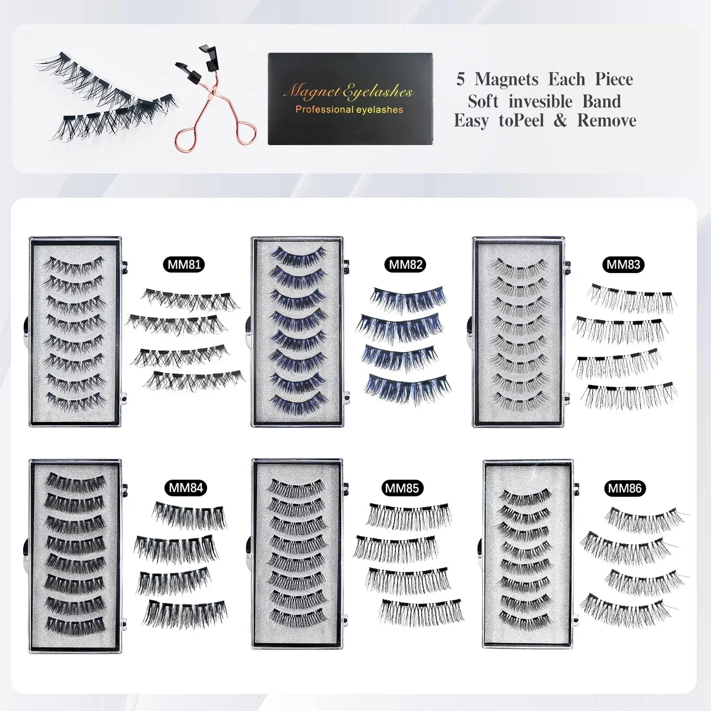 8Pcs Magnetic Eyelash Set