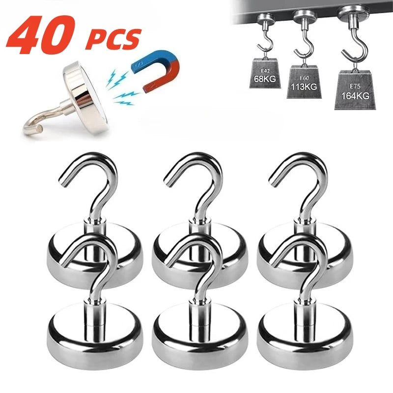 40PCS Strong Magnetic Storage Hooks