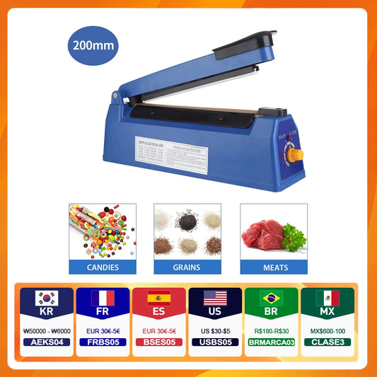 Manual 8-inch Impulse Heat Sealer