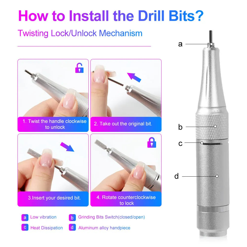 Portable Electric Nail Drill Machine