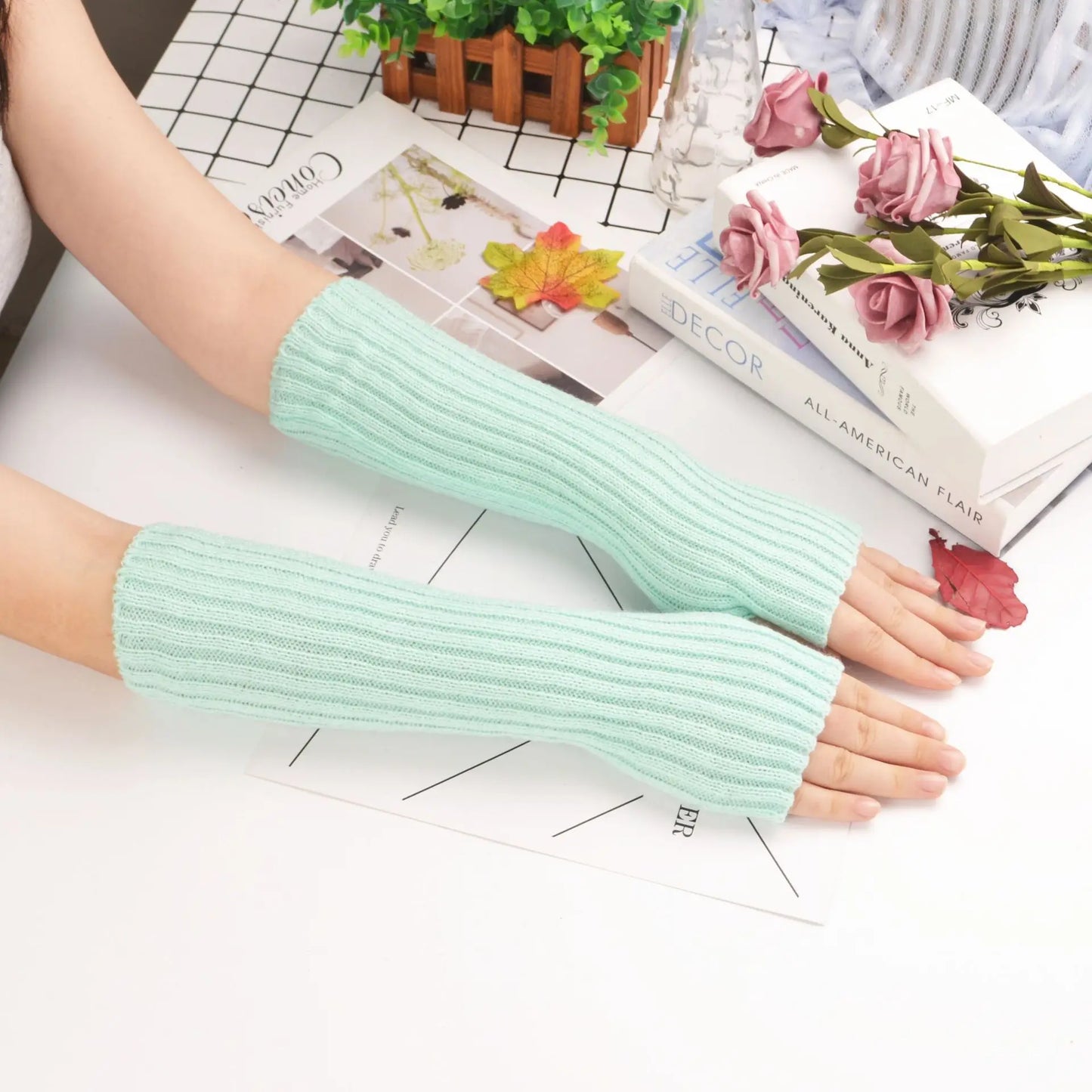 Women’s Gothic Knitted Arm Warmers