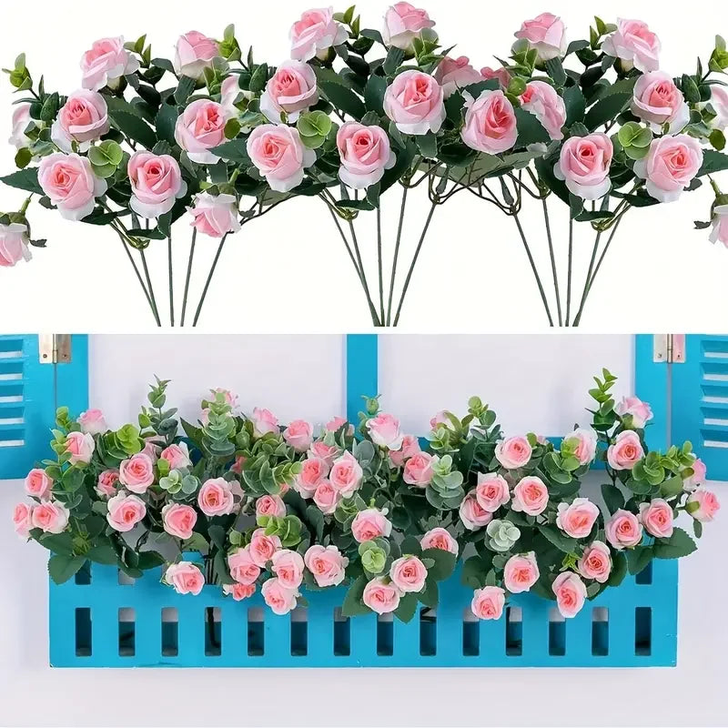 White Red Rose Peony Bouquet