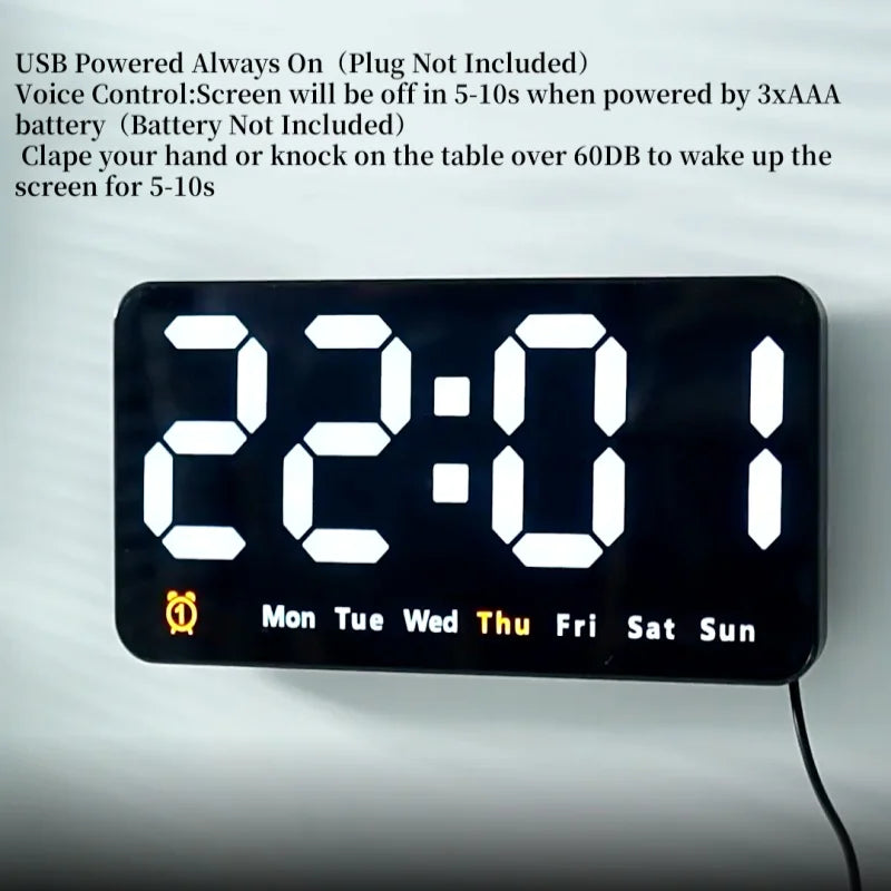 Voice Control Large LED Clock