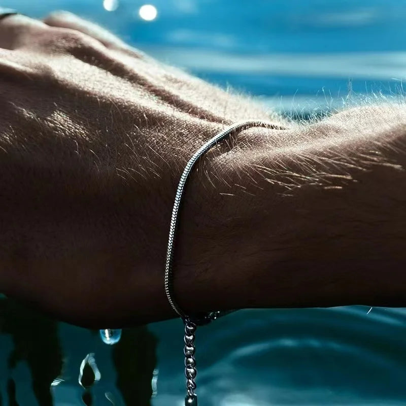 Men’s Stainless Steel Snake Bracelet