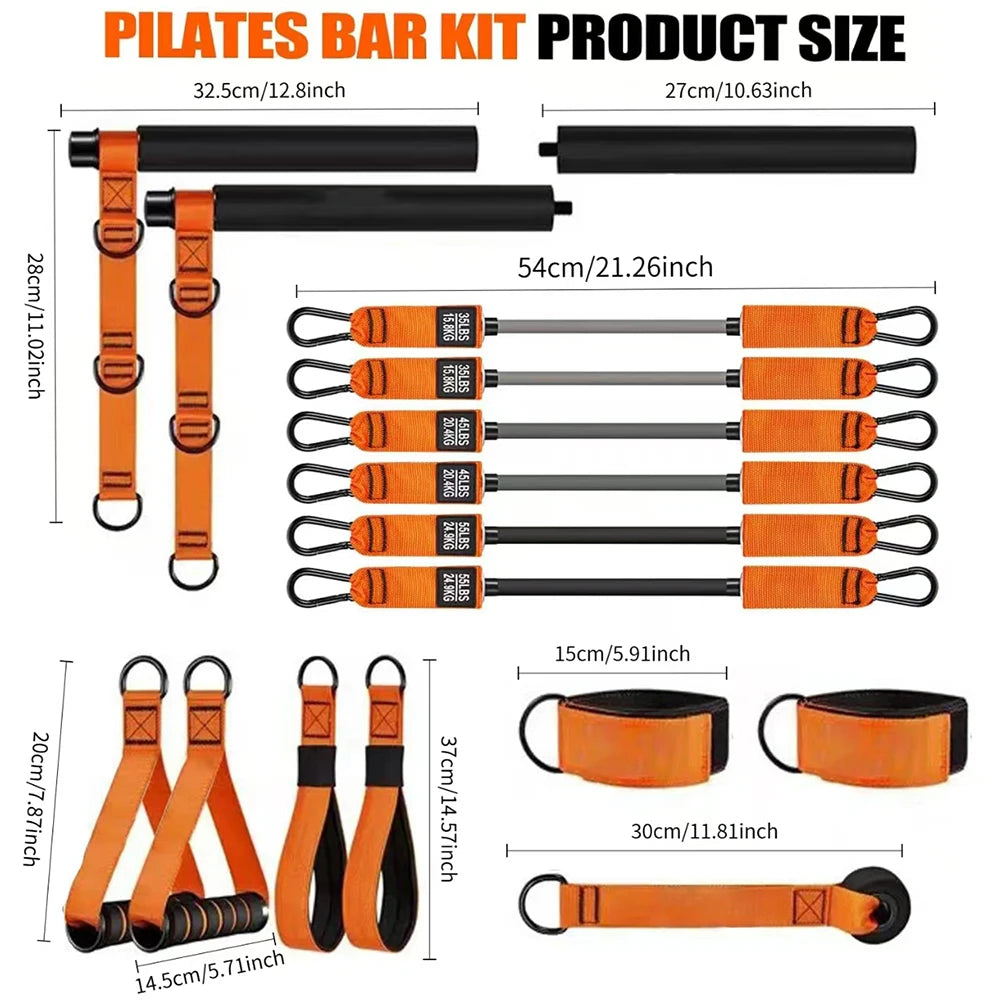 APWIKOGER Portable Pilates Bar Kit Bands