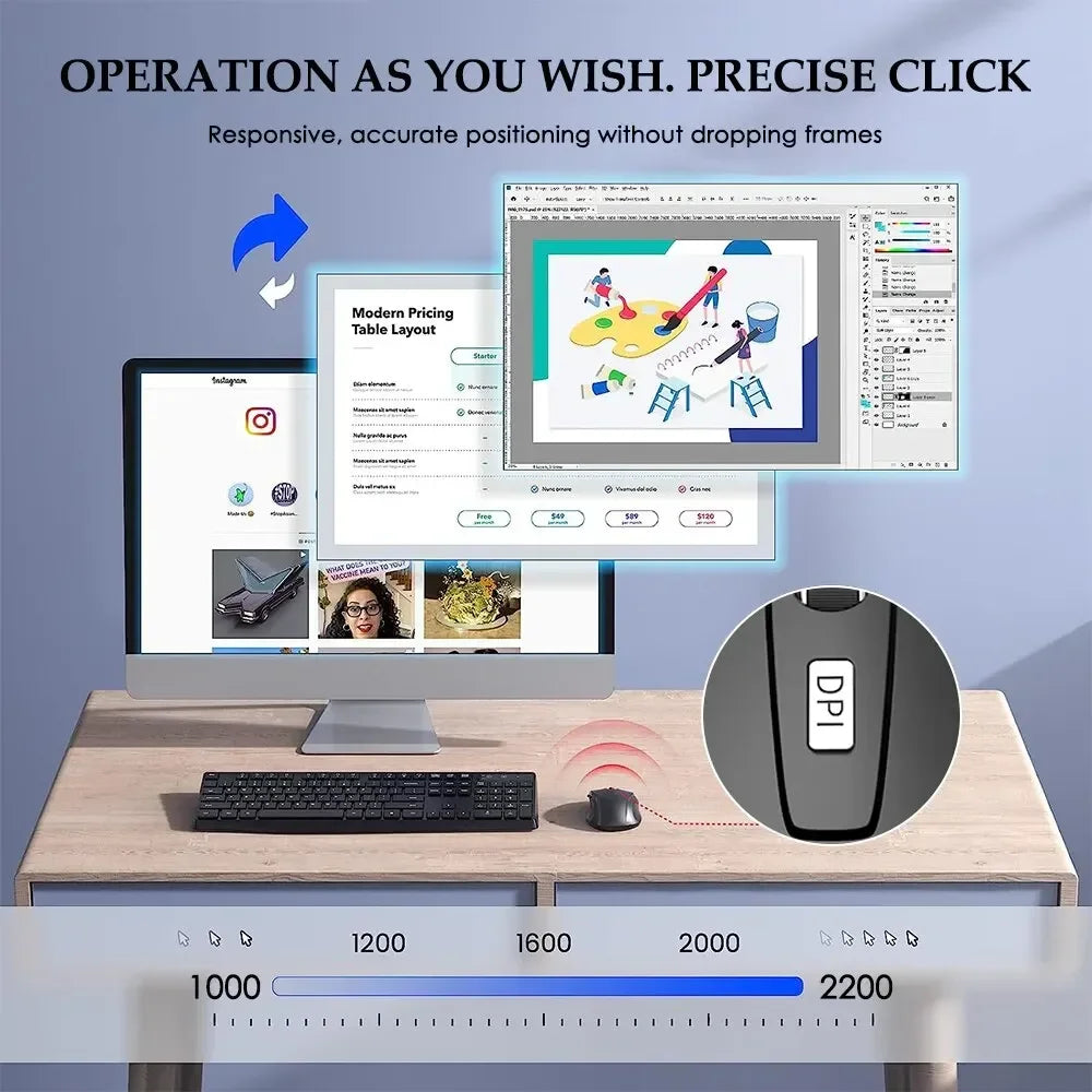 DUTRIEUX Wireless Silent Office Mouse