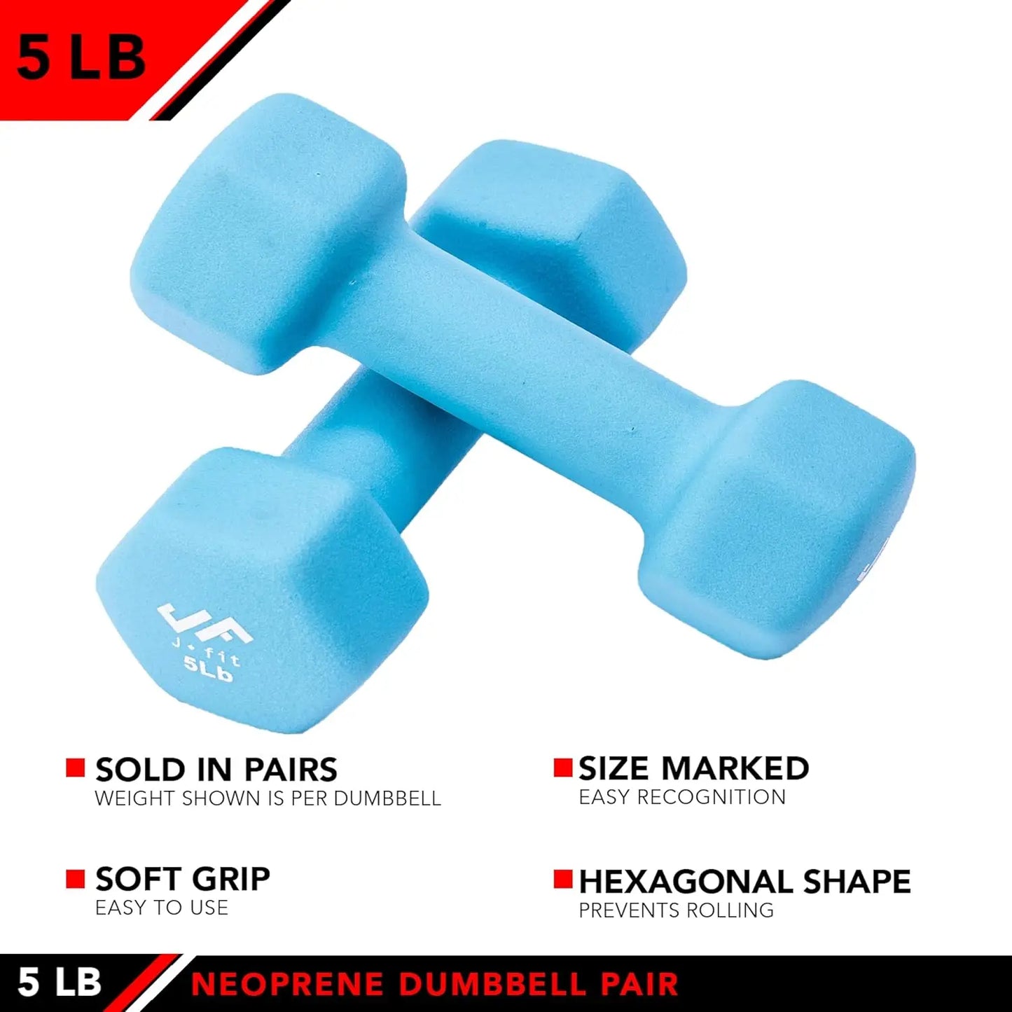 5lb Neoprene Dumbbell Pair