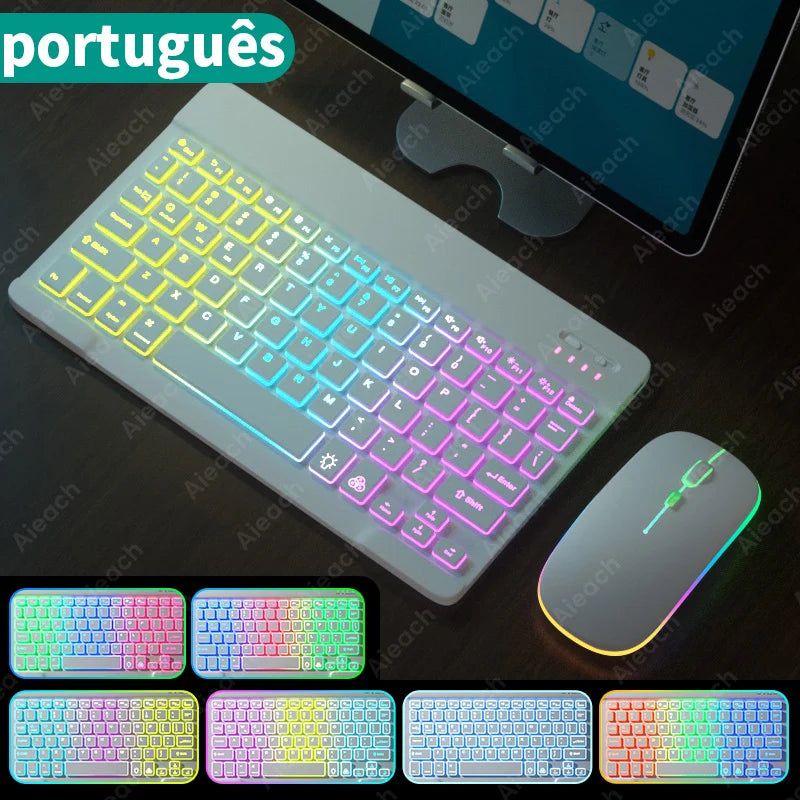 AIEACH Bluetooth Rainbow Backlit Keyboard