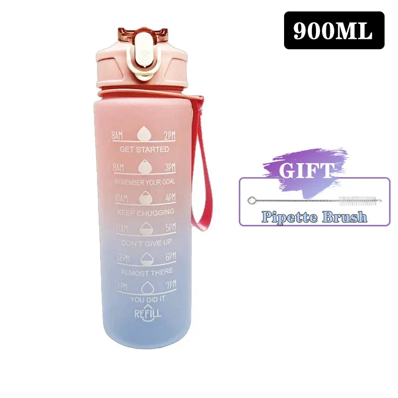 900/1000ml BPA Free Sports Water Bottle with Straw