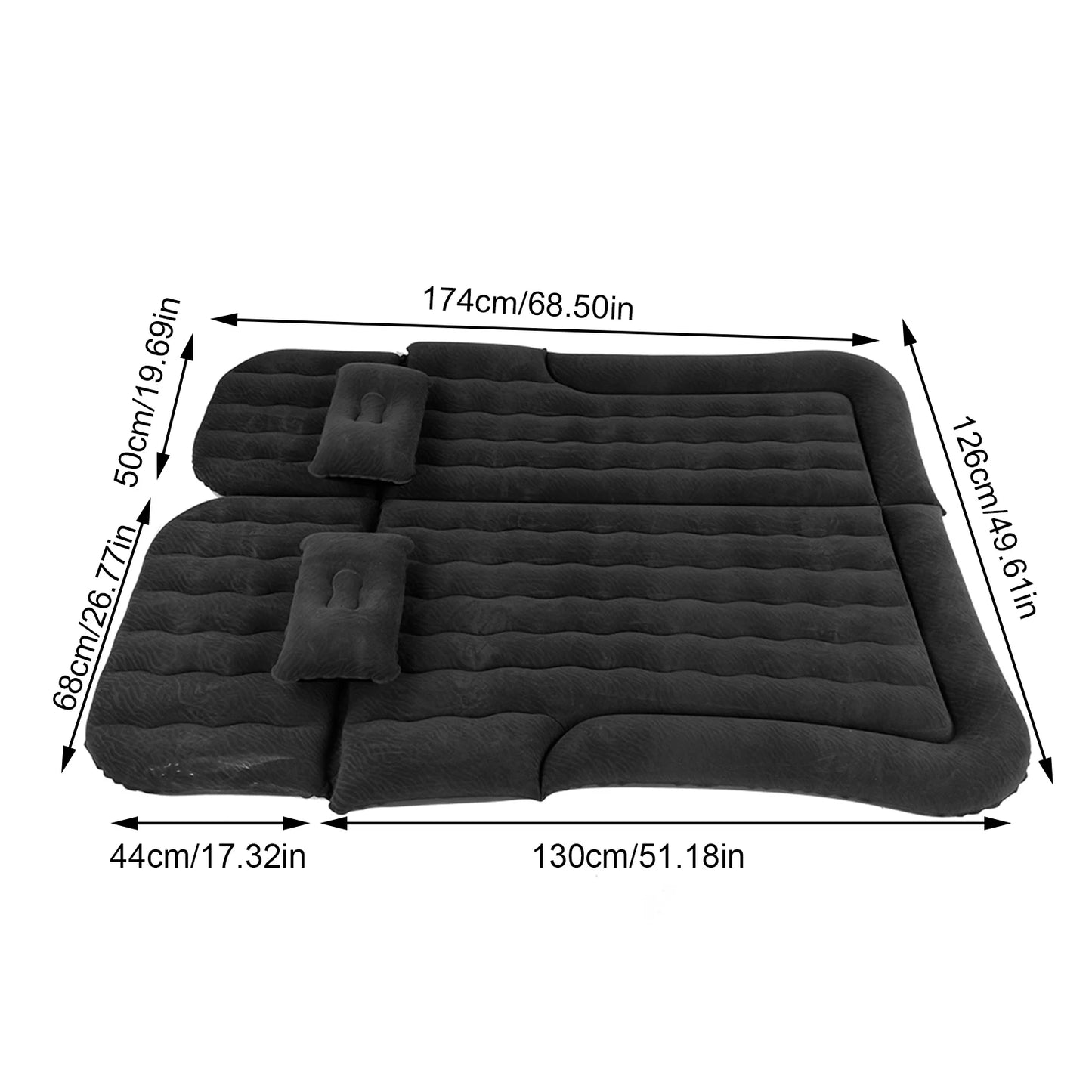 2-in-1 Inflatable Car Travel Bed