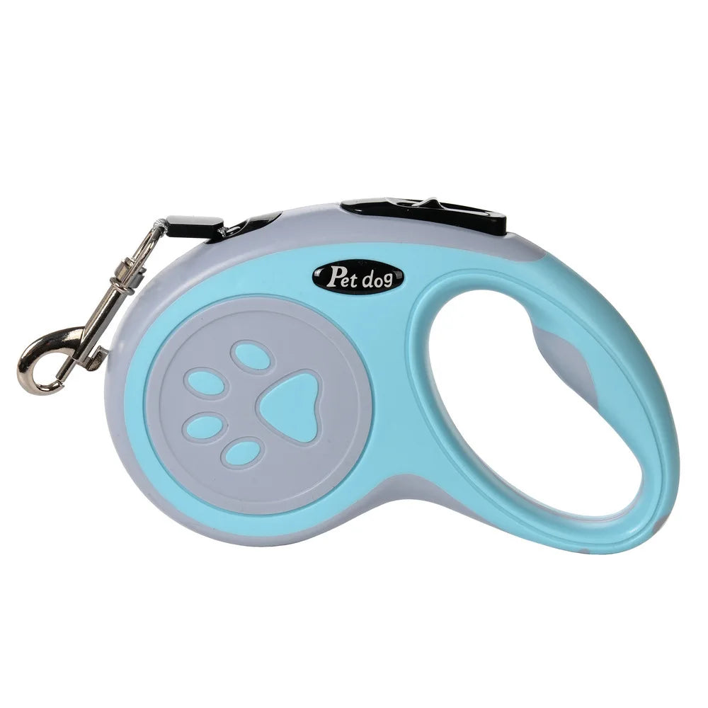 Retractable Bone Paw Print Leash