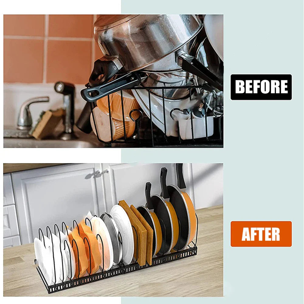 Adjustable Cookware Storage Rack