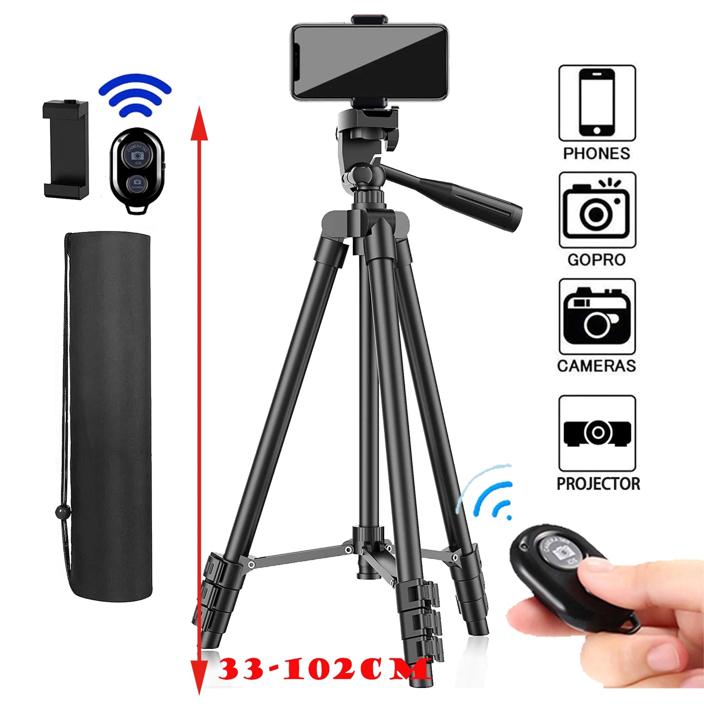Lightweight 103cm Camera Tripod Stand