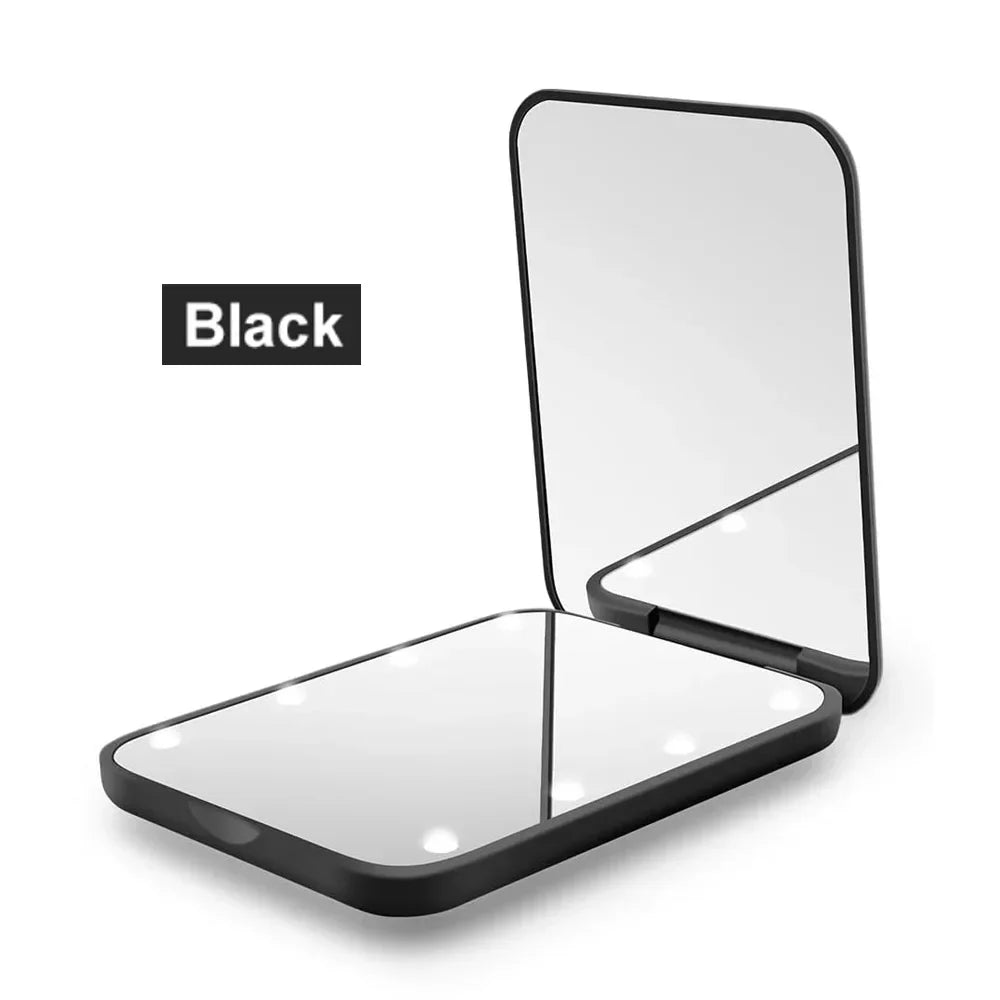 Portable Folding LED Makeup Mirror