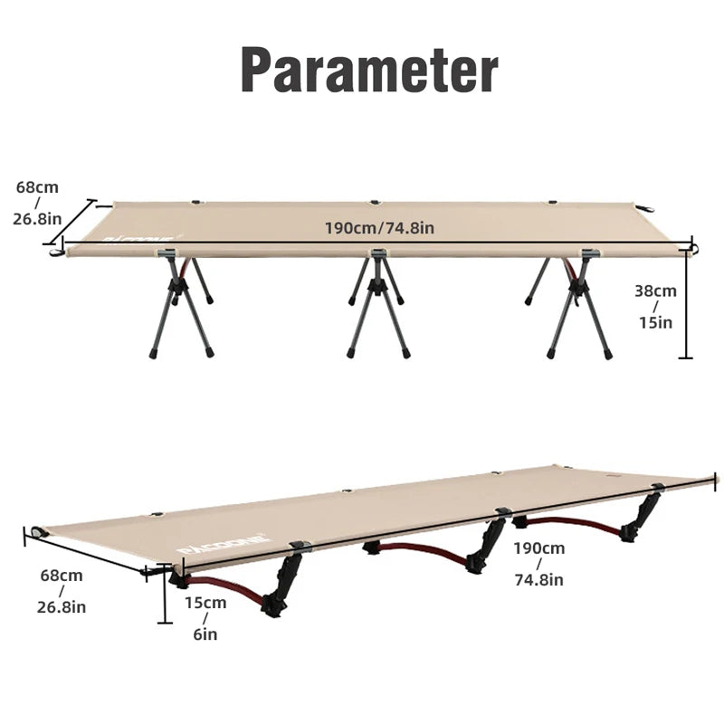 PACOONE Folding Camping Cot