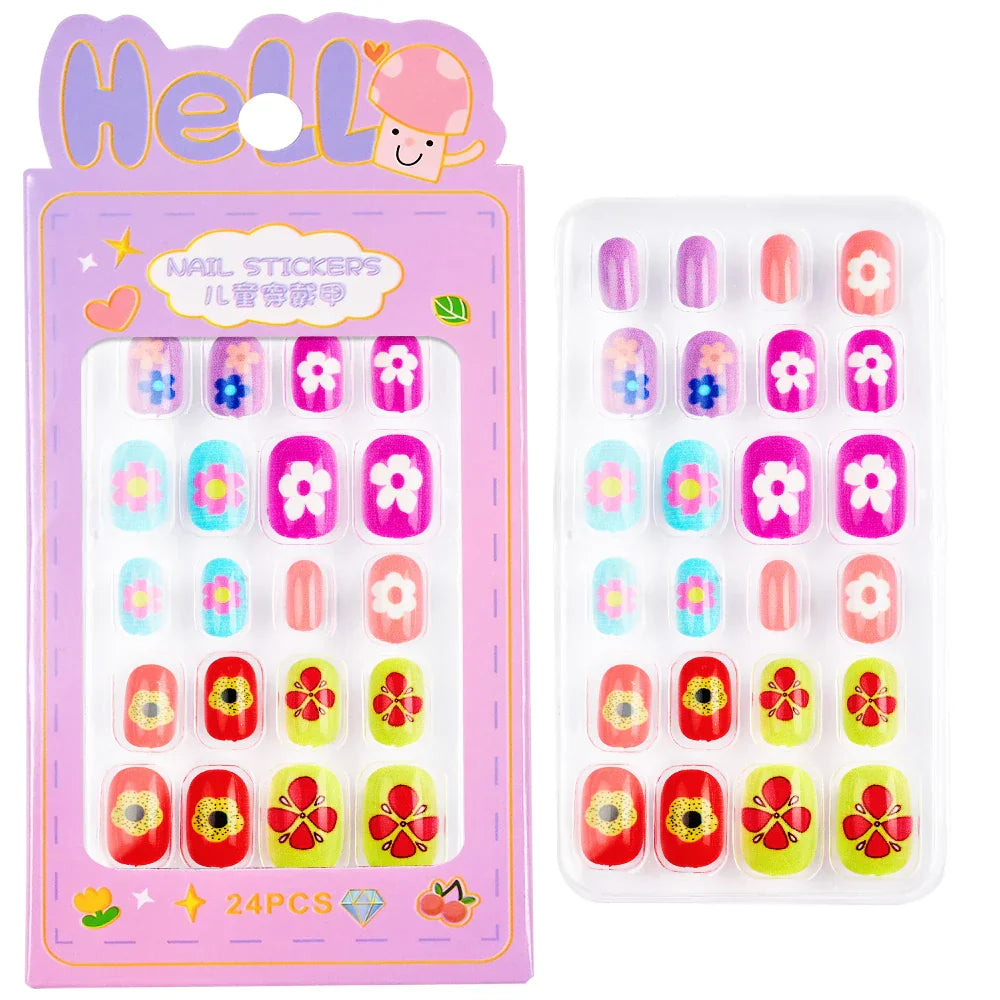 24Pcs Cute Bow Press-On Nails