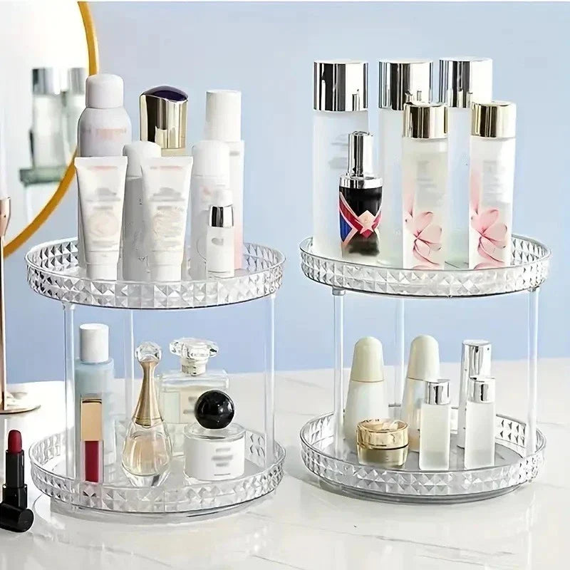 Rotating Multi-Layer Cosmetic Organizer